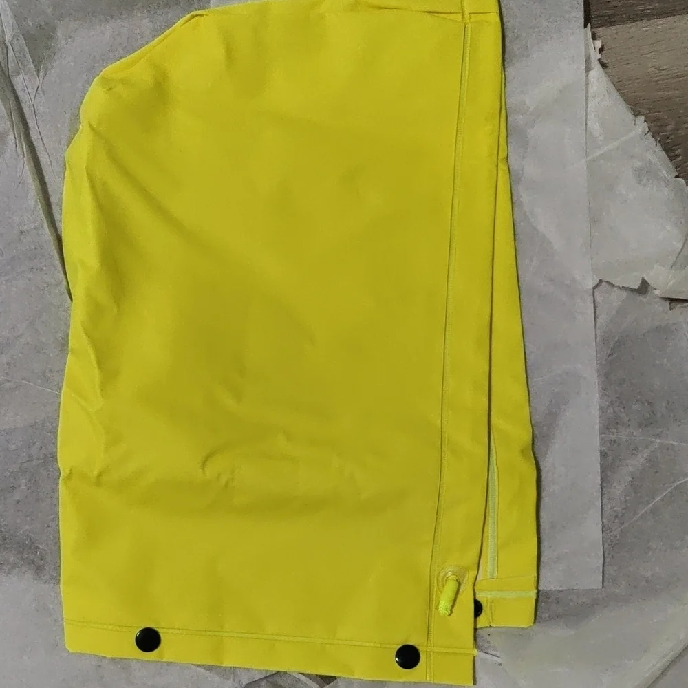 Yellow Raincoat with Reflective Stripes